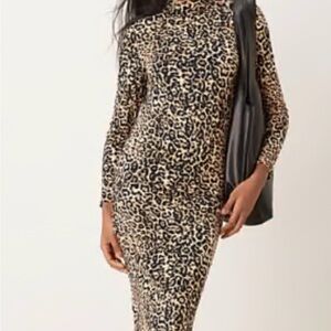 Miss Selfridge Animal Print Maxi Dress Sz 12